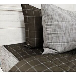 Beddy's Franklin Brown Plaid Pillow Sham ONLY ONE!